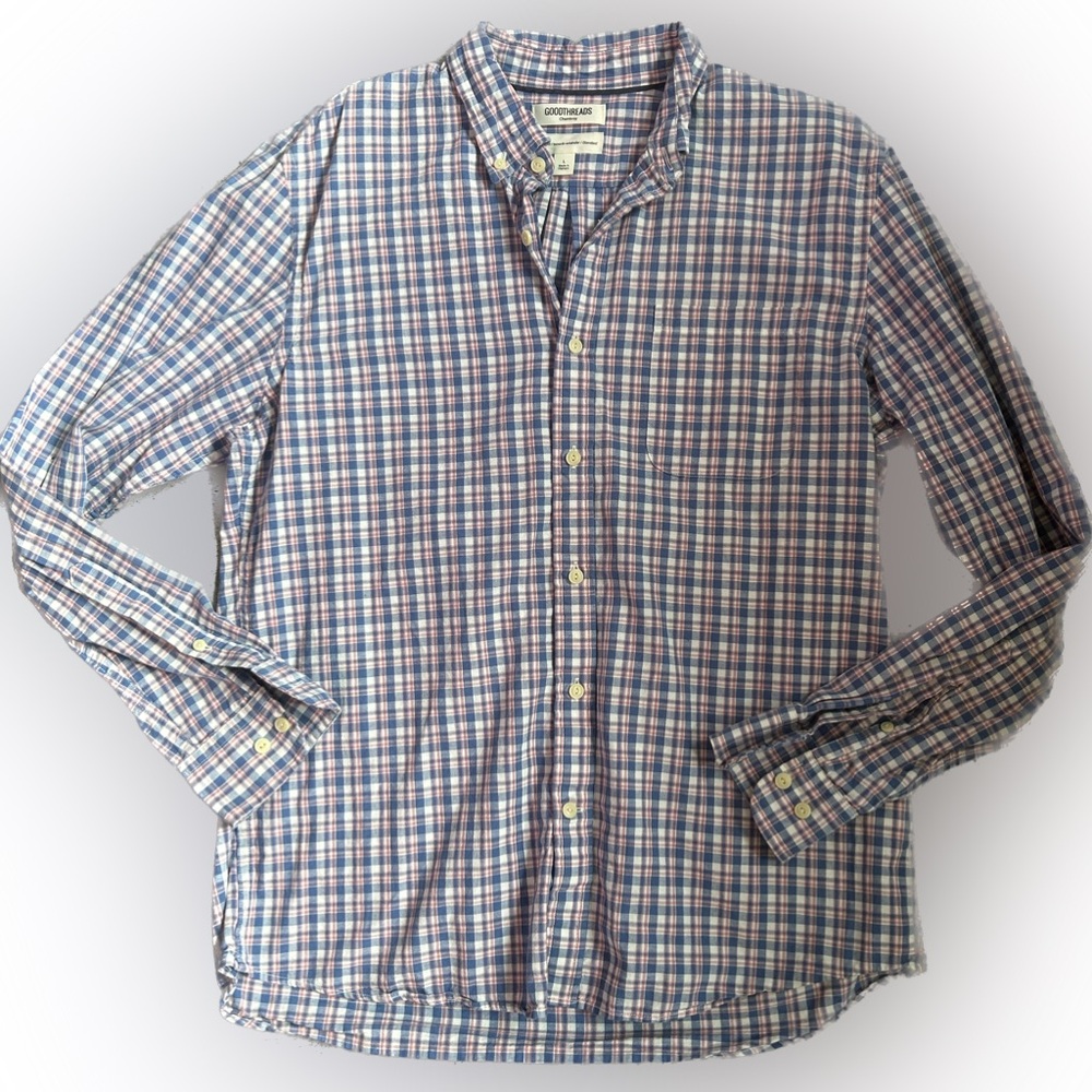 Goodthreads Button Down Plaid Cotton Shirt